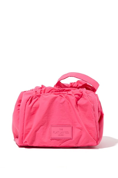 The Flat Lay Co The Flat Lay Co. Drawstring Makeup Bag in Pink Parachute Multi