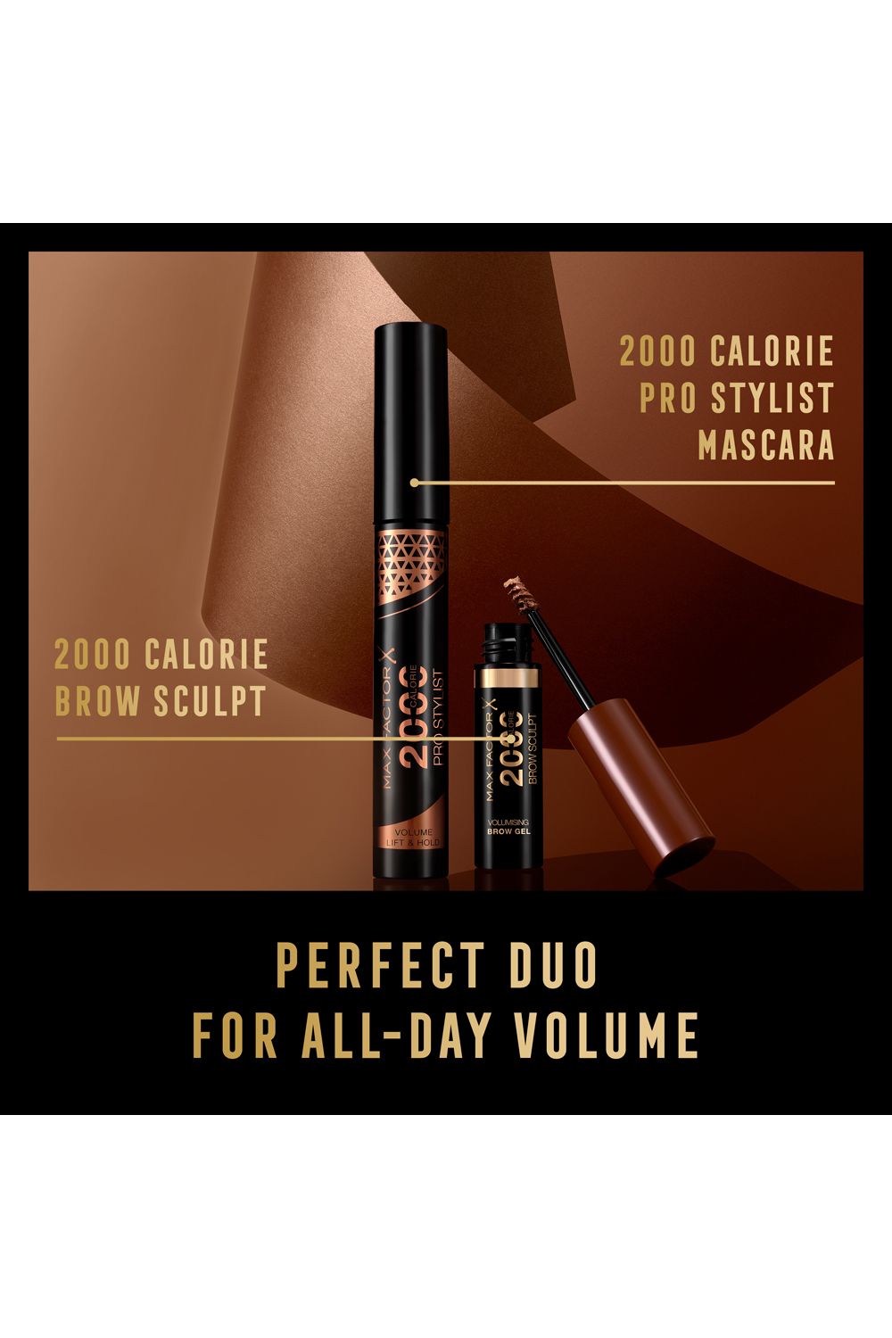 Max Factor 2000 Calorie Pro Stylist Volumising Mascara 9ml Black Brown image 7