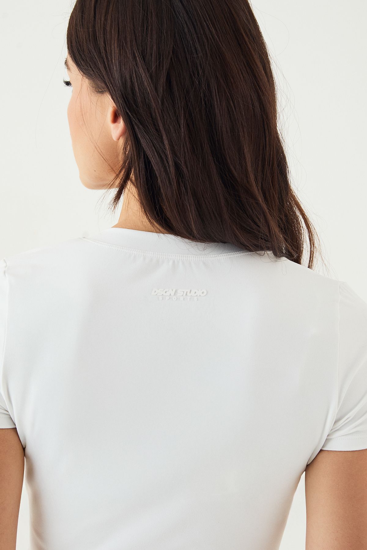 DSGN Studio DSGN Studio Ultra Sculpt V Neck Short Sleeve Top White image 4