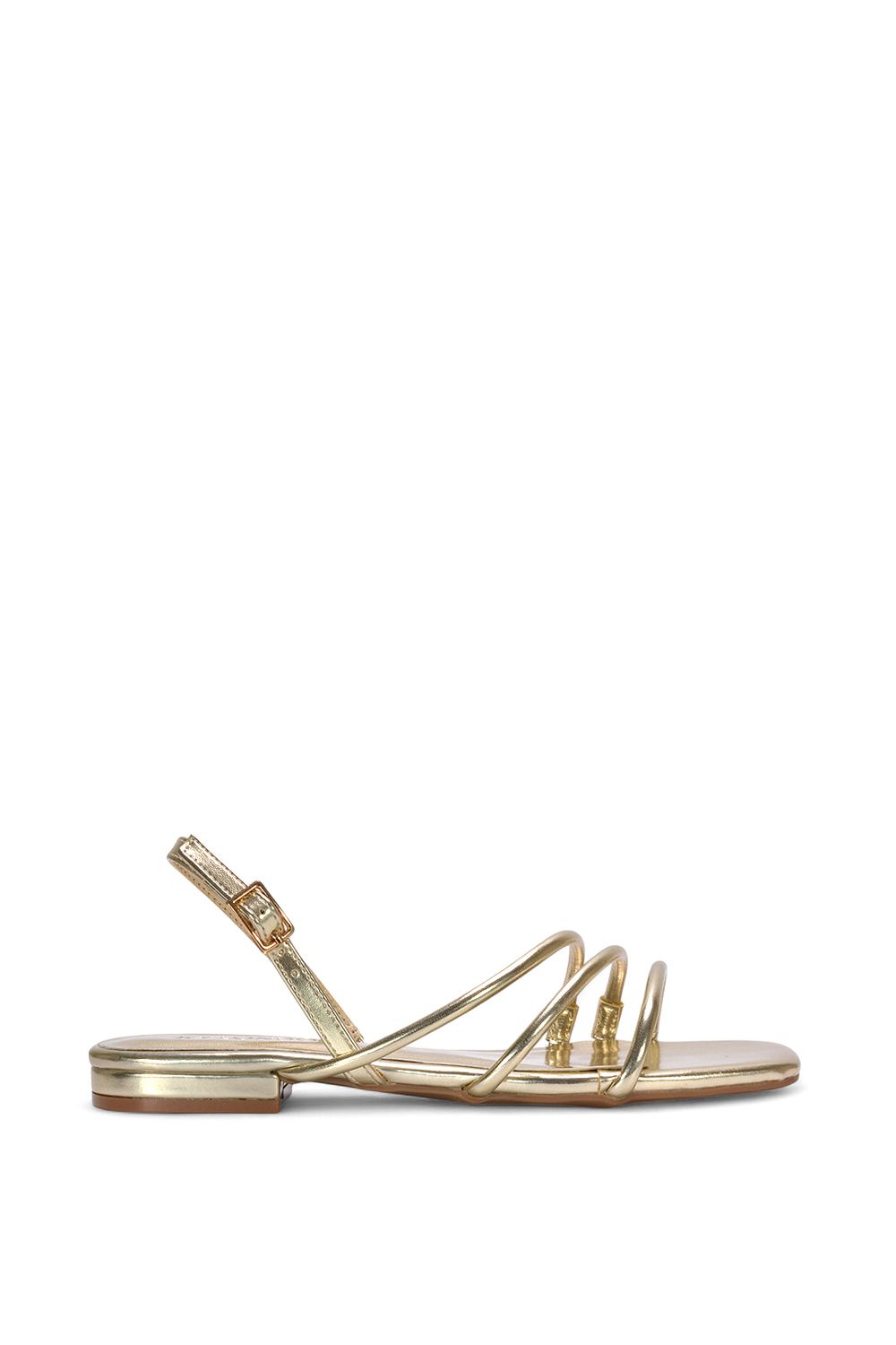 XY London 'Mary' Square Toe Strappy Slingback Flat Sandals image 1