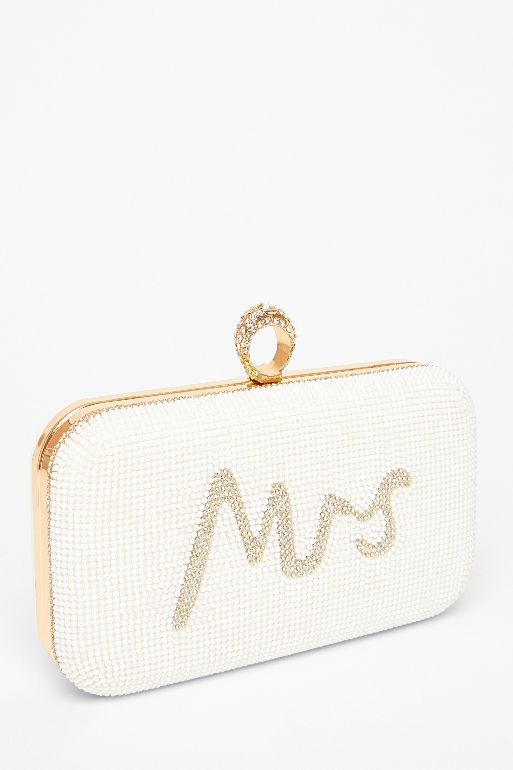 Quiz Gold Bridal Box Bag image 1