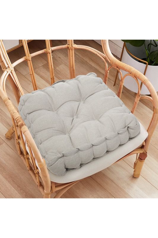 Living and Home Garden Armchair Cotton-Linen Cushion Chair Pad with Handle