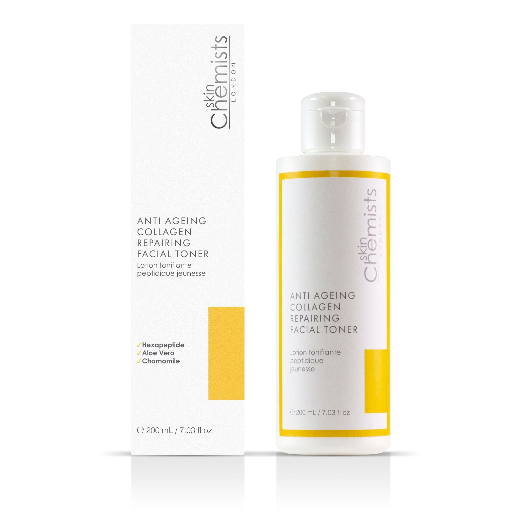 skinChemists professional Anti-Ageing Collagen Repairing Facial Toner 200ml image 2