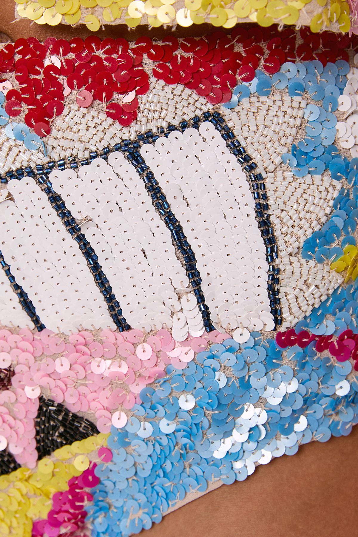 NastyGal Abstract Placement Embellished Booty Shorts Multi image 4