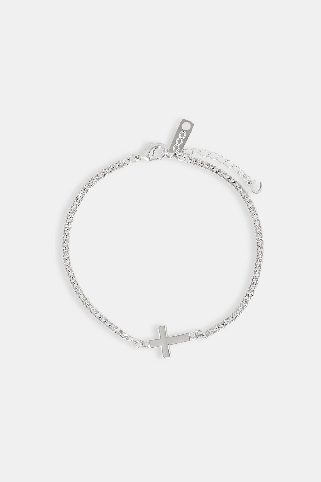 Cernucci Polished Drop Cross Cuban Bracelet - 5mm image 2