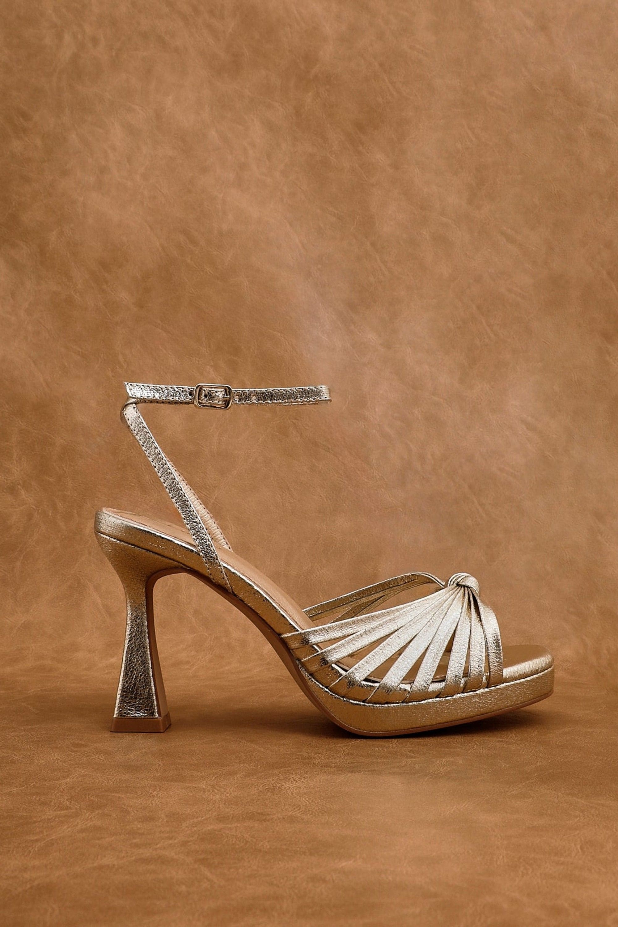 Linzi Socialite Gold Platform Heels image 7
