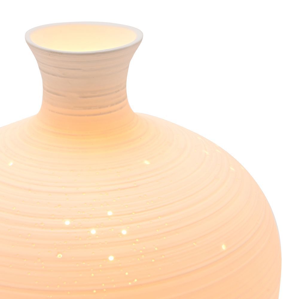 Hestia White Short Textured Table Lamp image 4