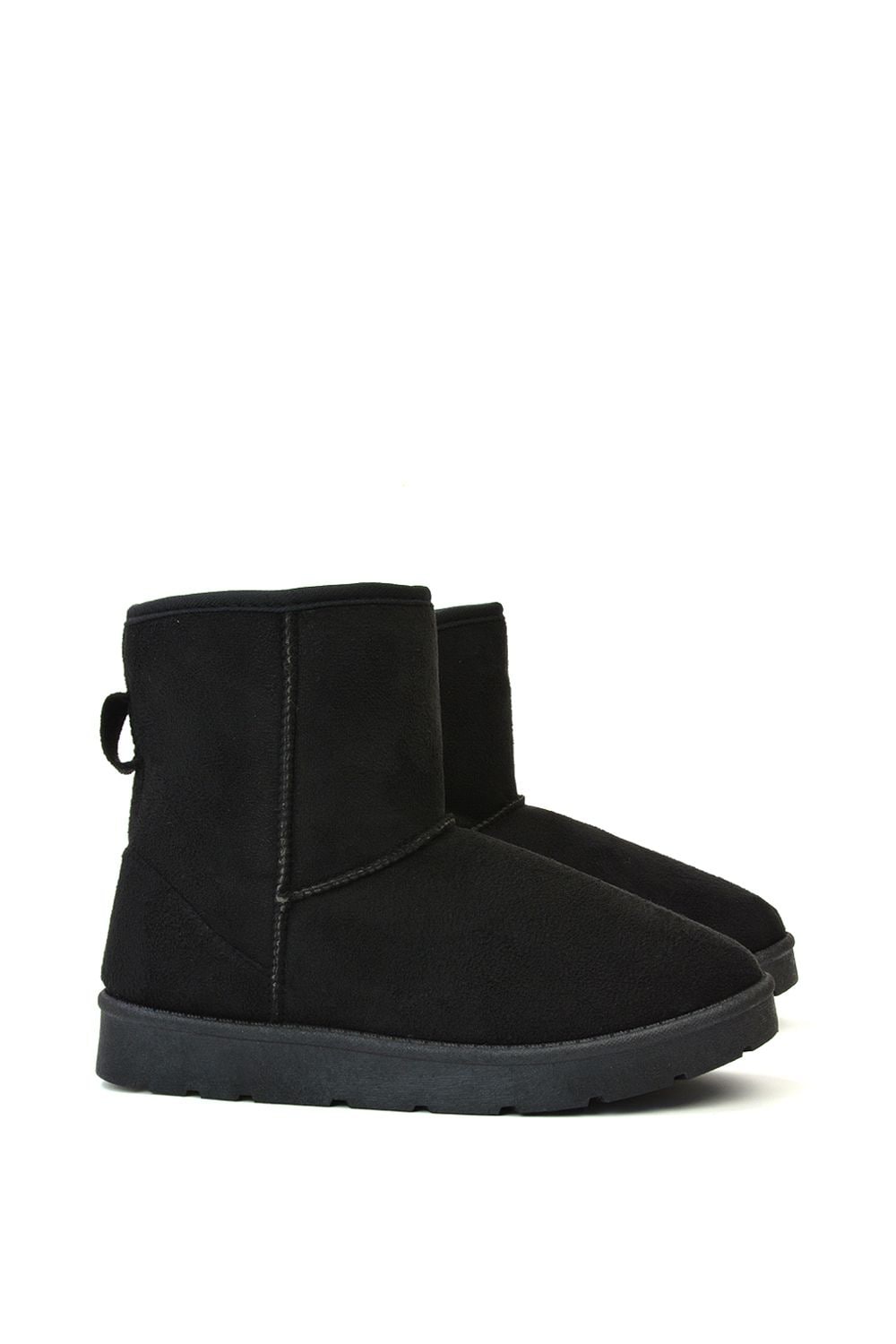 XY London 'Junie' Classic Flat Ankle  Boots with Faux Fur Insole image 2