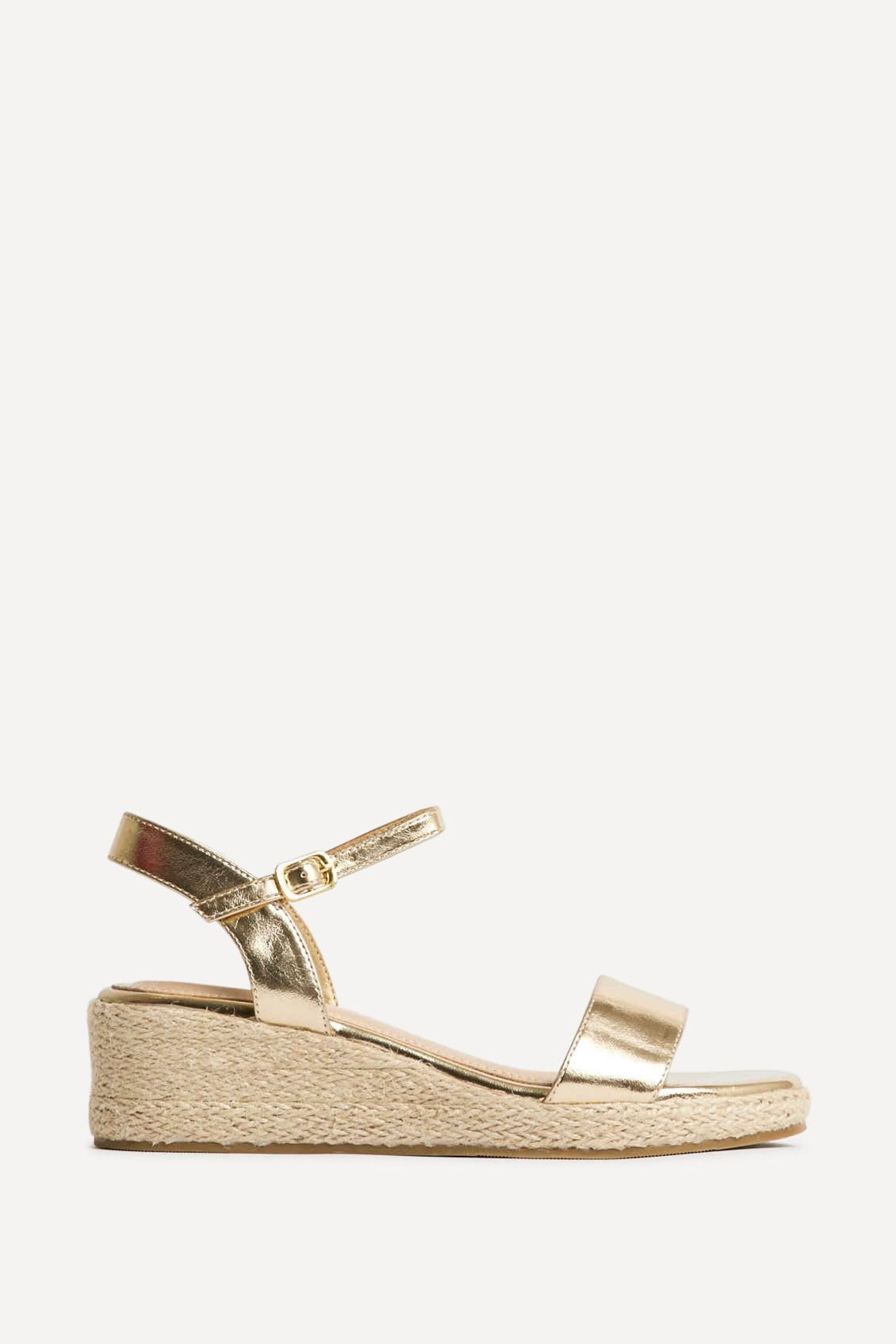 Linzi Sunrise Gold Espadrille Flatform Sandals