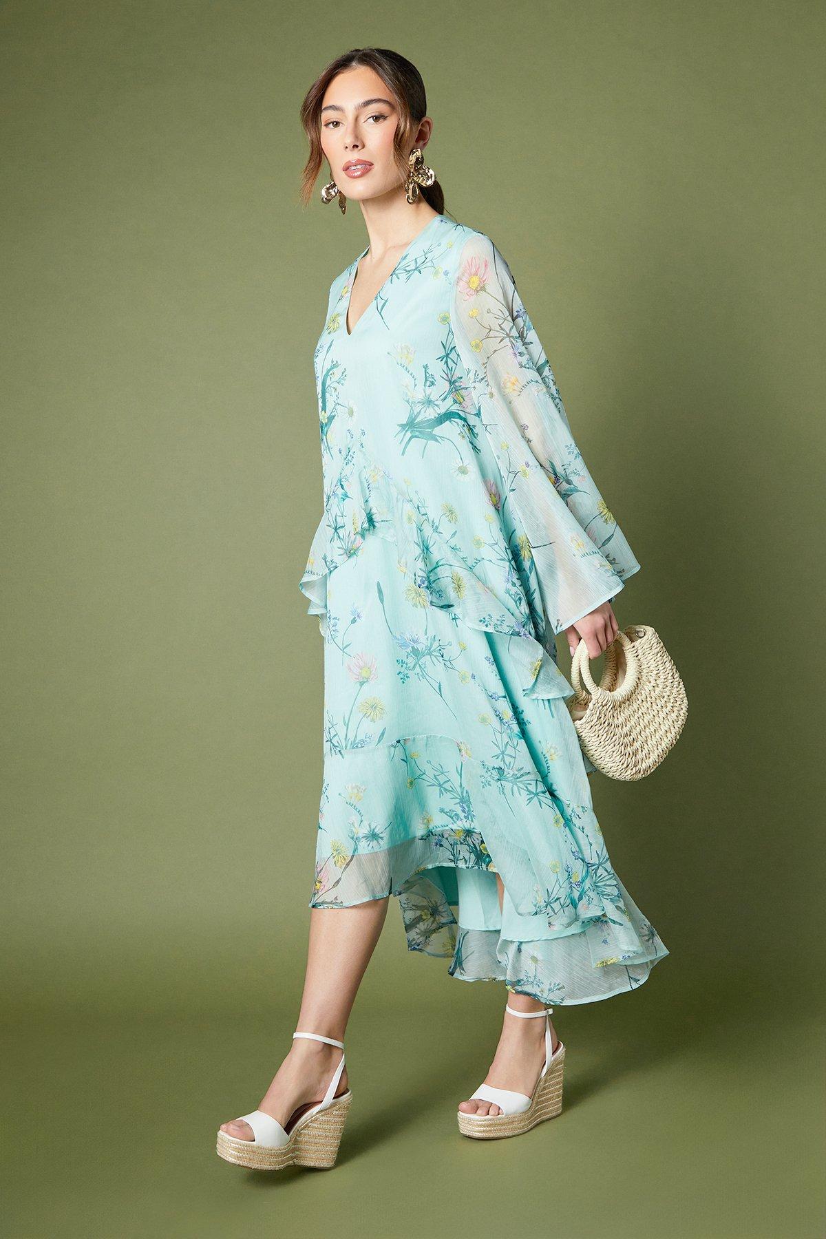 Coast Volume Frill Maxi Dress Sage image 2
