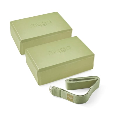 Myga 2 Yoga Blocks and Strap Set