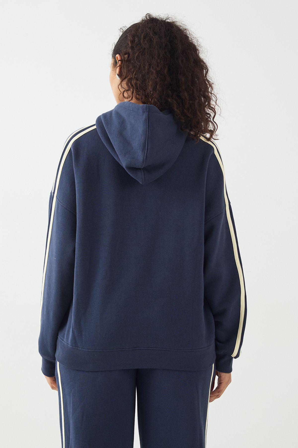 DSGN Studio DSGN Studio Side Stripe Oversized Hoodie Navy image 2