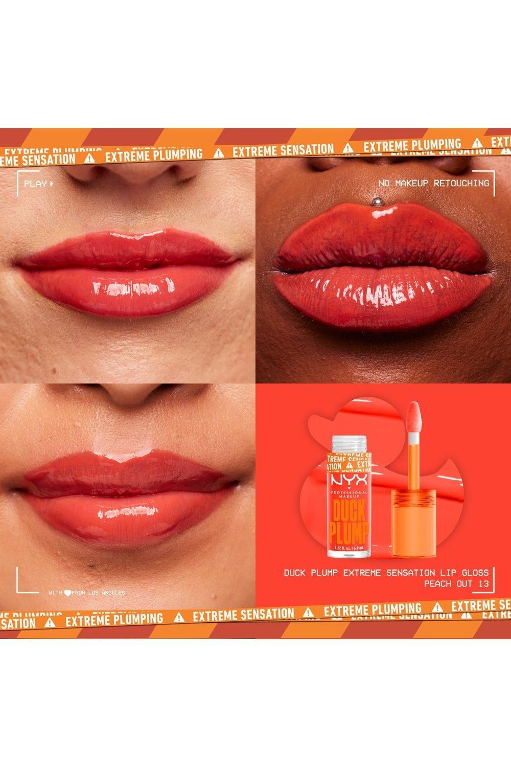 NYX Professional Makeup Duck Plump Lip Plumping Gloss Peach Out image 5