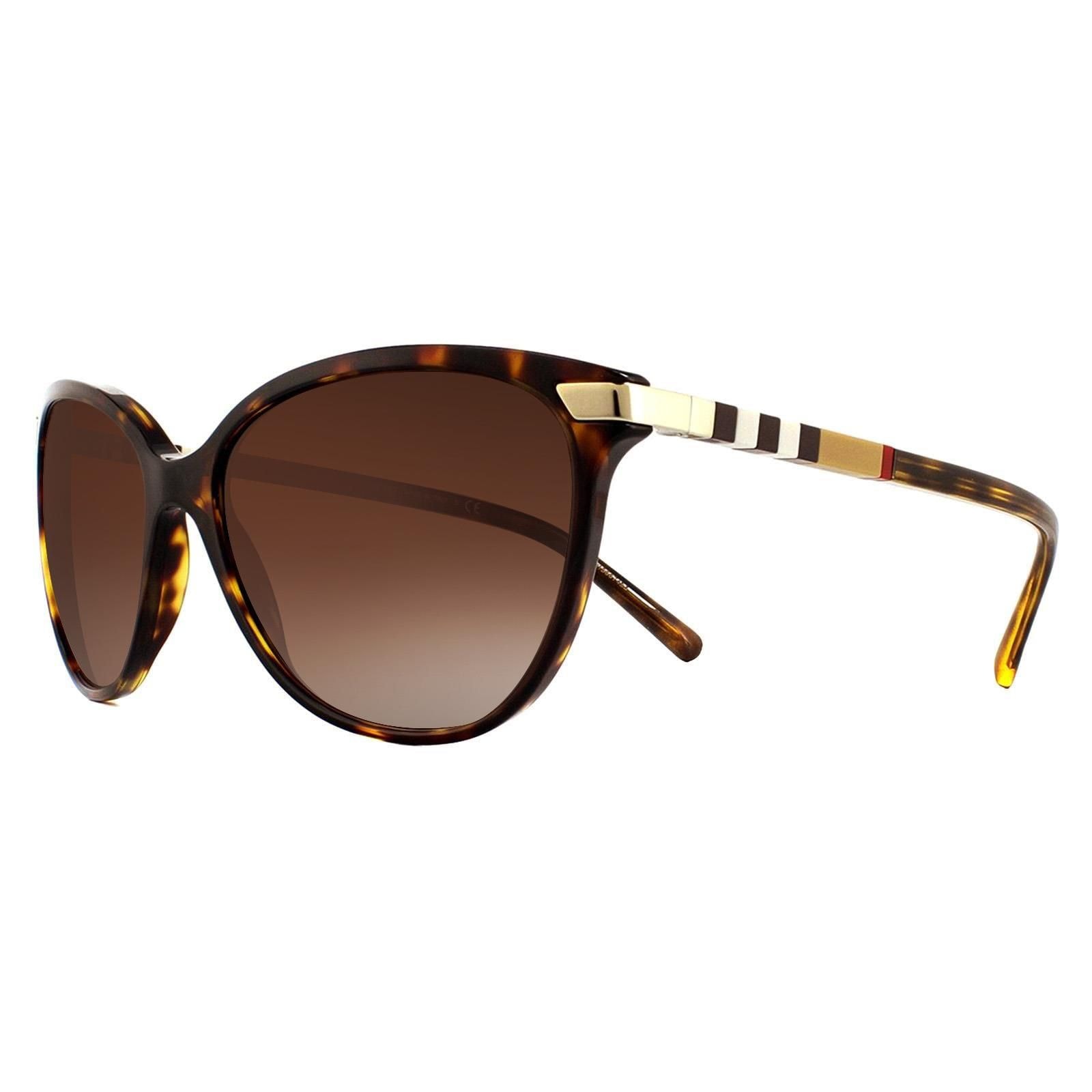 Burberry Cat Eye Dark Havana With Gold Detailing Brown Gradient BE4216 Sunglasses image 2
