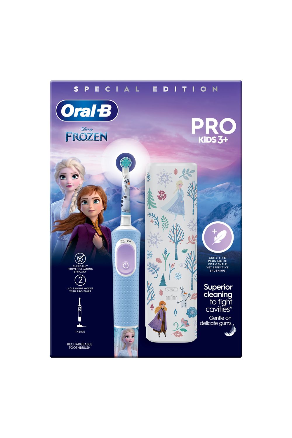 Oral B Kids Frozen Vitality Pro Toothbrush + Case Multi image 2