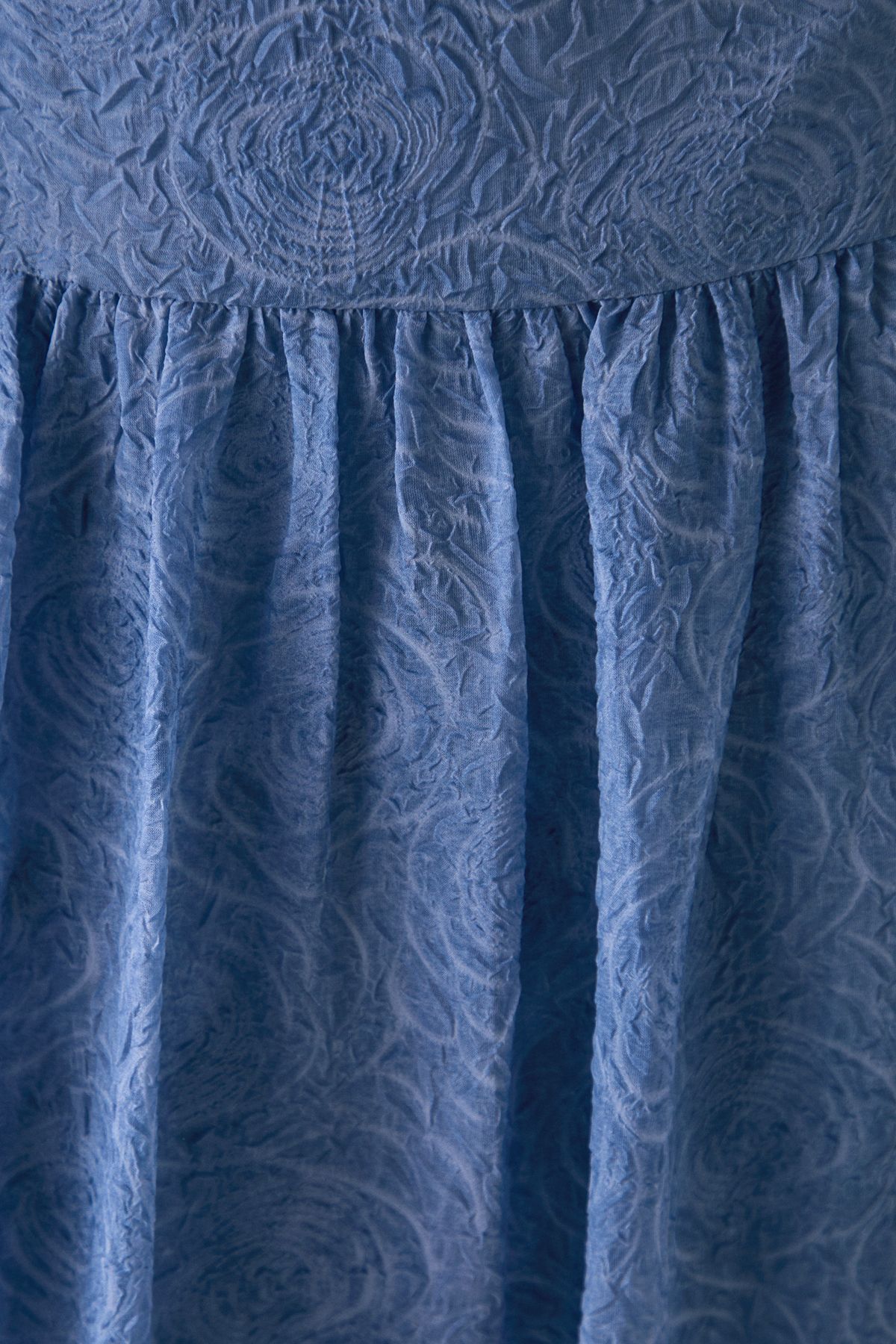 Warehouse Petite Rose Organza Strappy Tier Maxi Dress Blue image 5