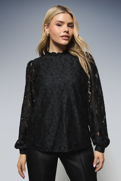 Dorothy Perkins Black Lace Blouse Black