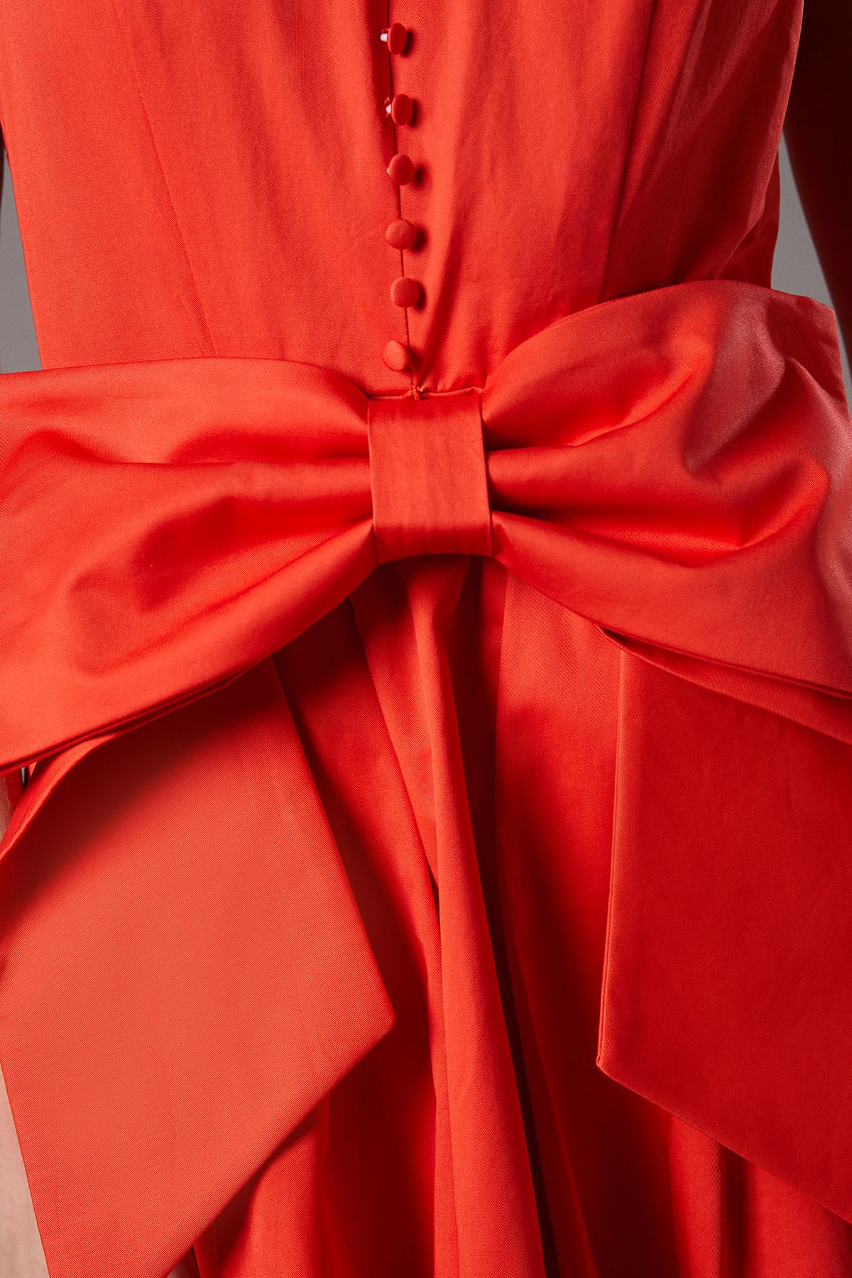 Coast Lisa Tan Exaggerated Bow Shirt Dress Red image 5