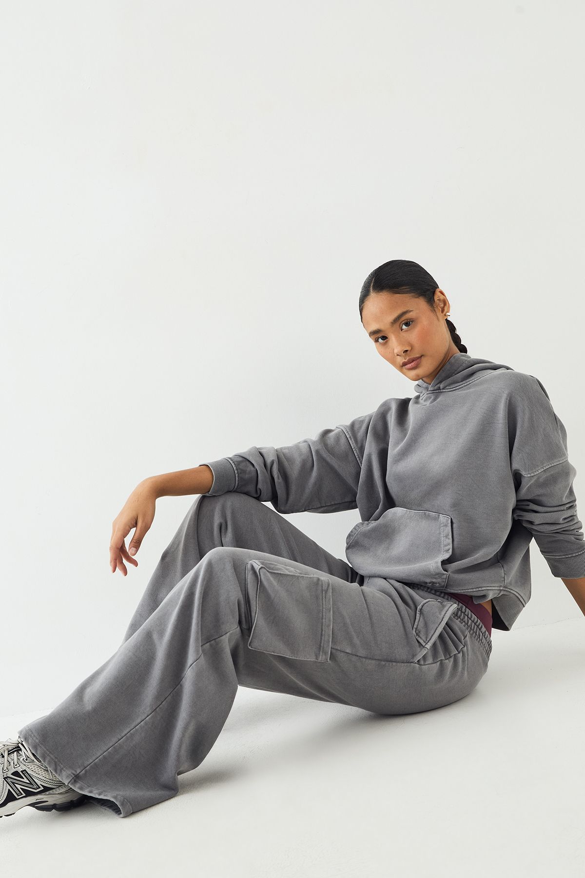 DSGN Studio DSGN Studio Premium Heavyweight Washed Cargo Jogger Charcoal image 3