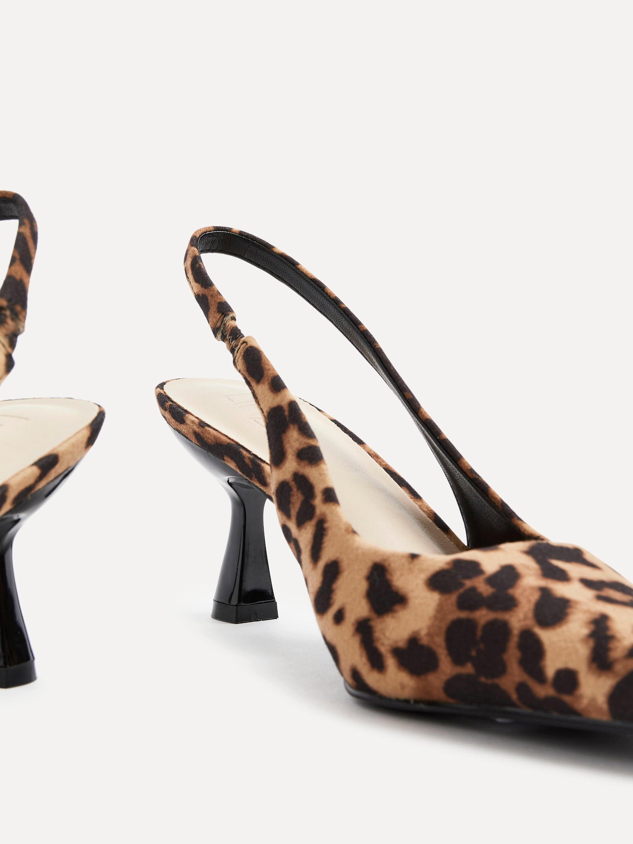 Linzi Presley Leopard Print Sling Back Low Court Heel image 4