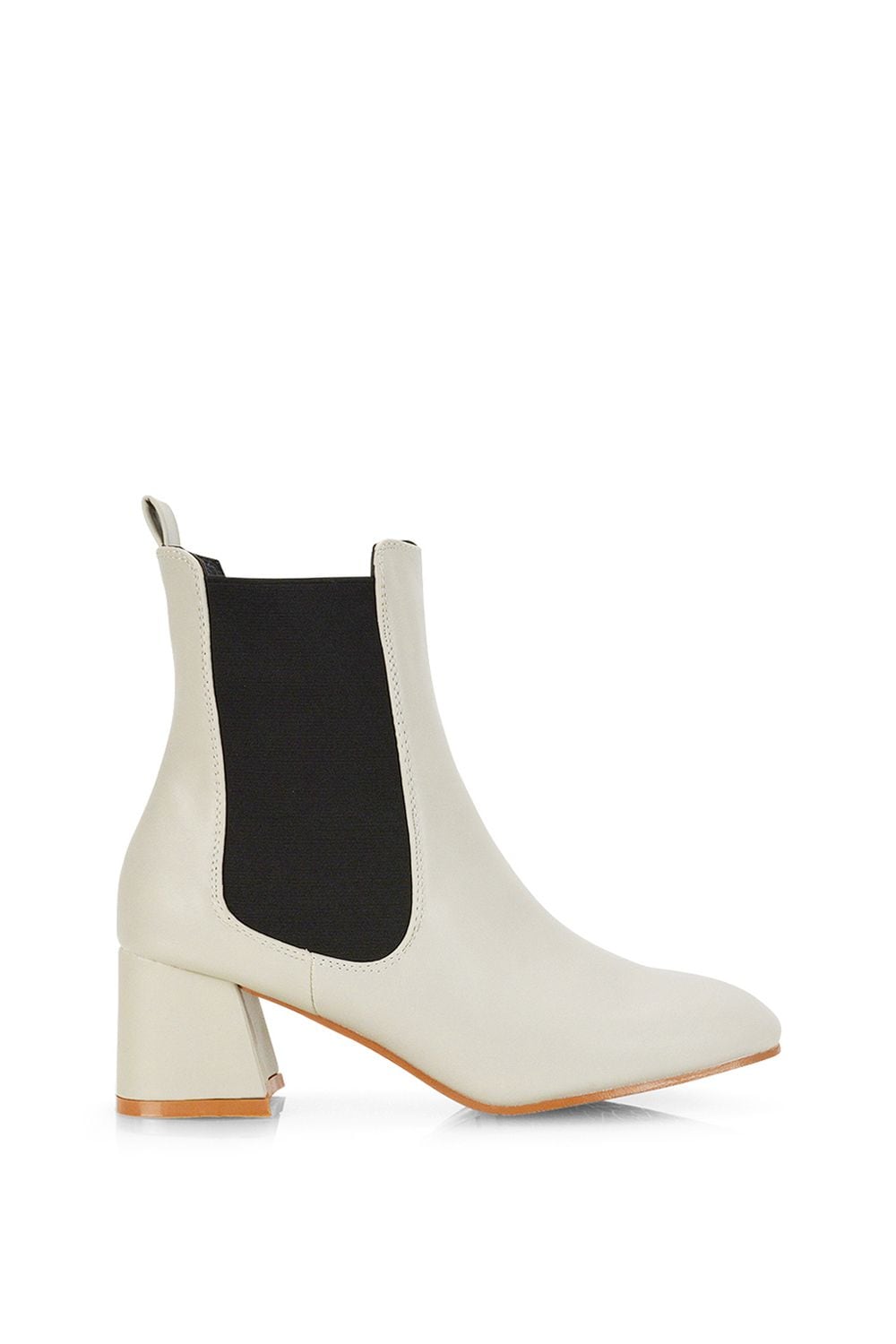 XY London 'Luca' Square Toe Pull On Mid Block Heel Chelsea Boots image 1