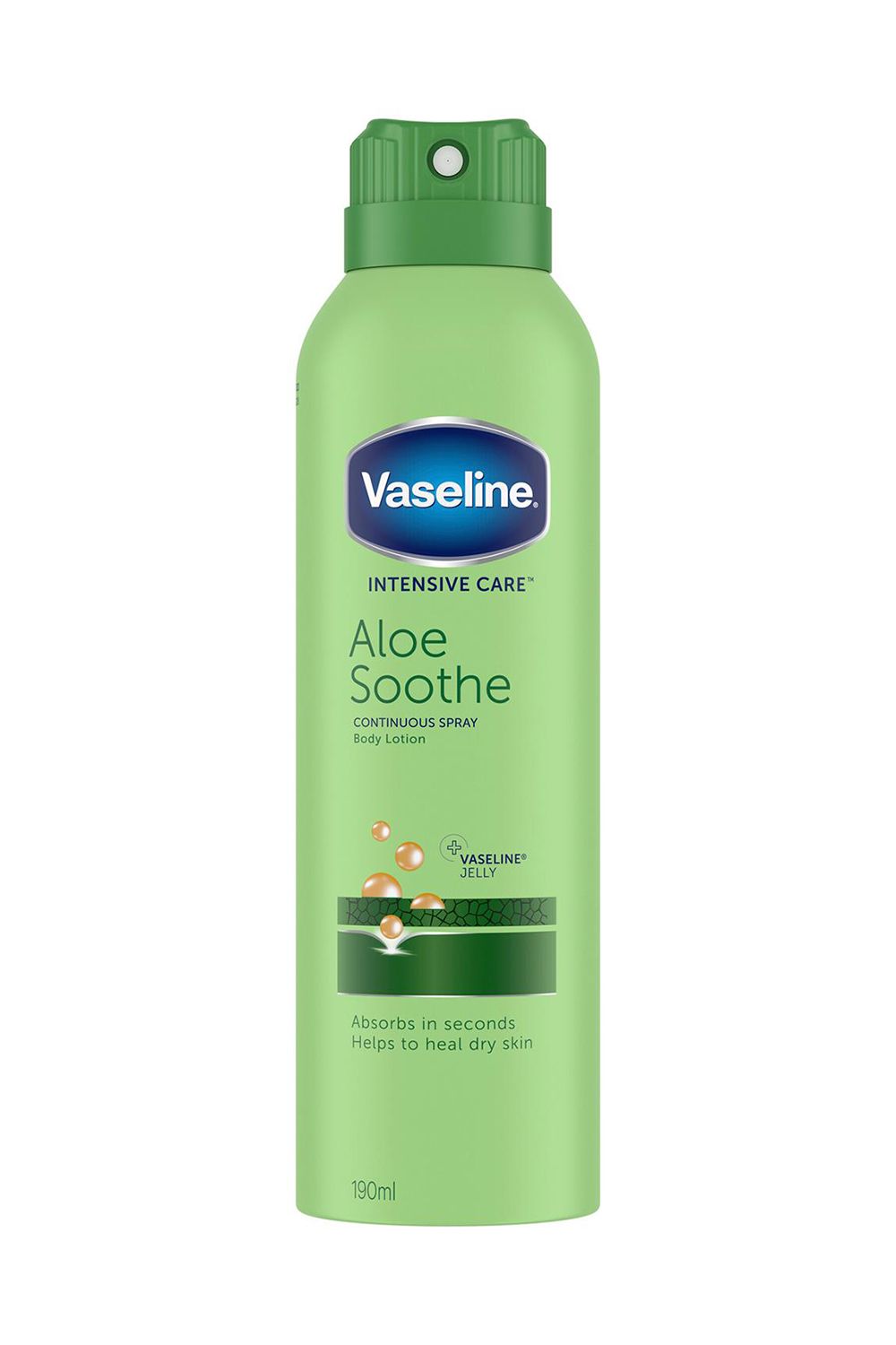 Vaseline 6x Intensive Care 'Spray' Moisturiser, Aloe Soothe, 190ml image 3