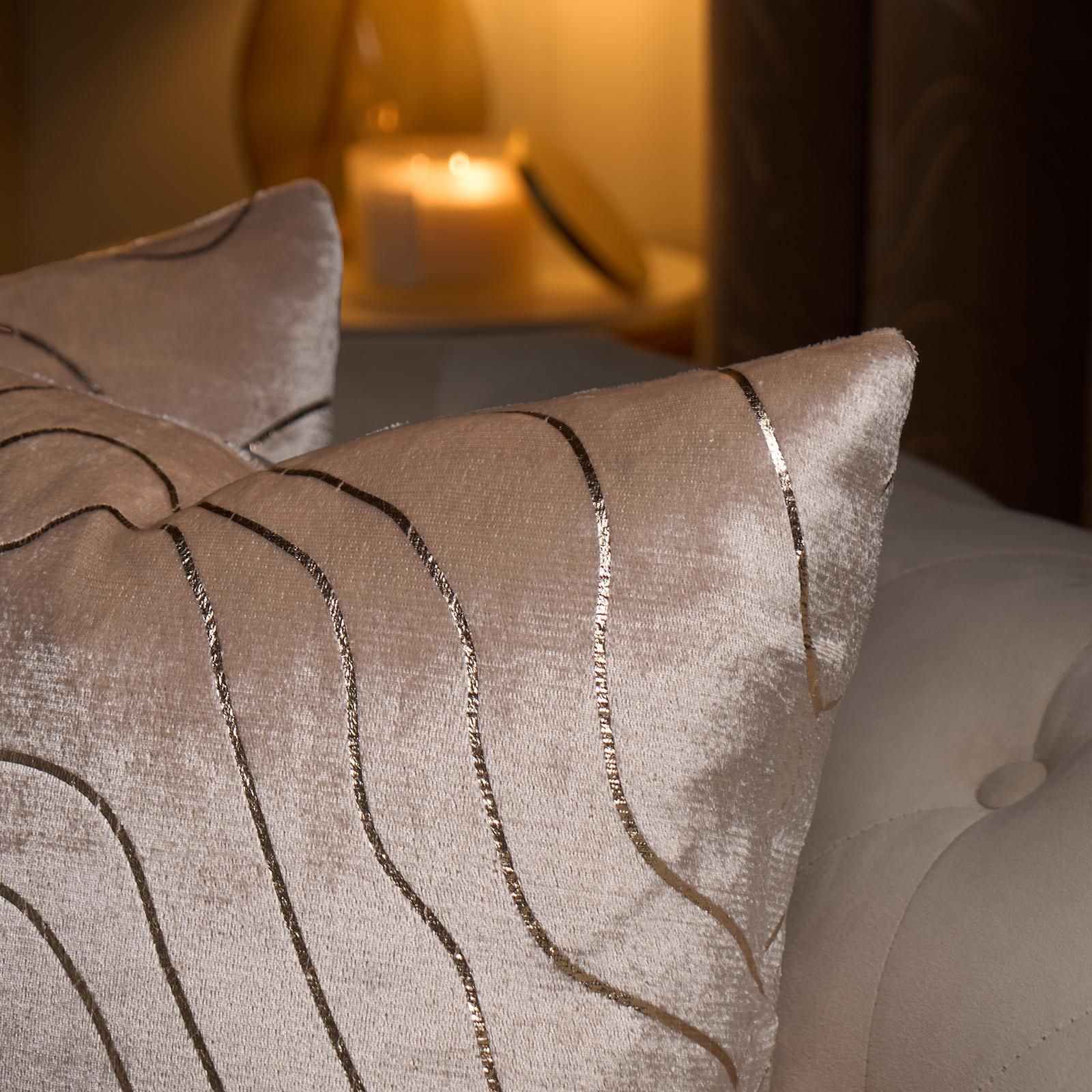 OHS 4 Pack Metallic Wave Filled Cushion Covers Home Decor Set image 3