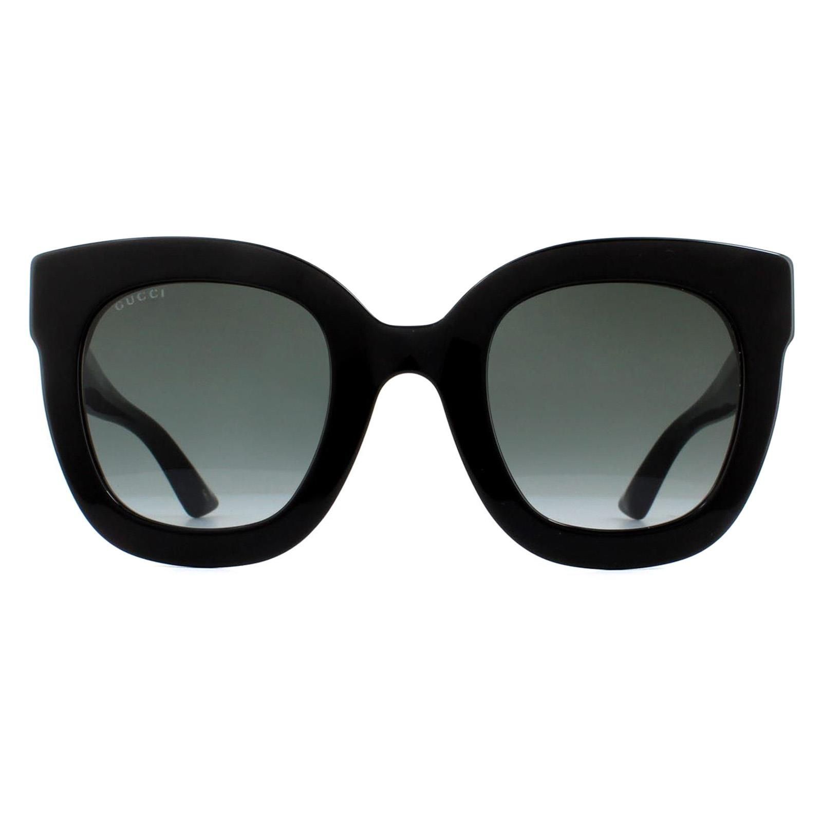 Gucci Square Black Grey Gradient Sunglasses