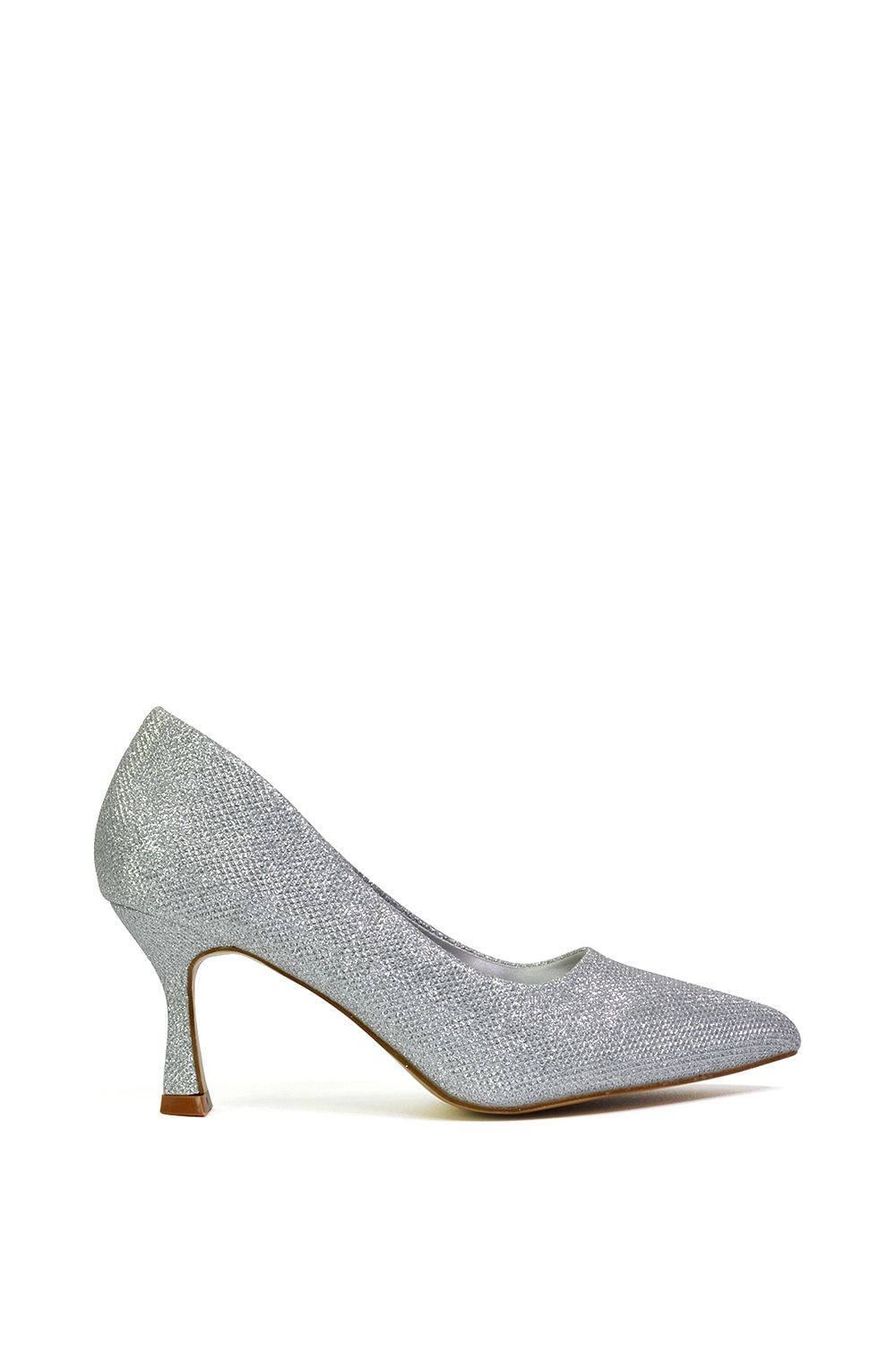 XY London 'Romi' Pointed Toe Court Shoes Mid Stiletto Heels