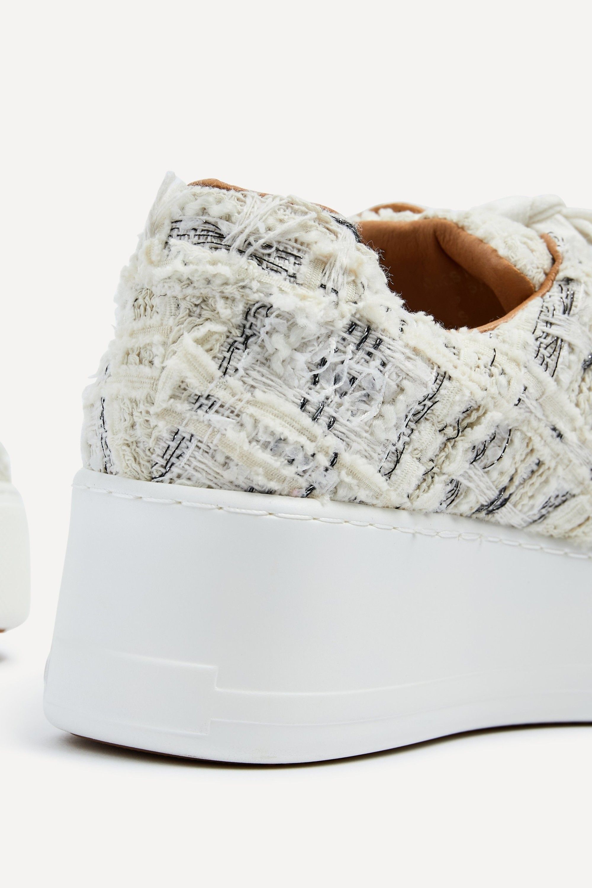 Linzi Quest White Tweed Platform Trainer image 5