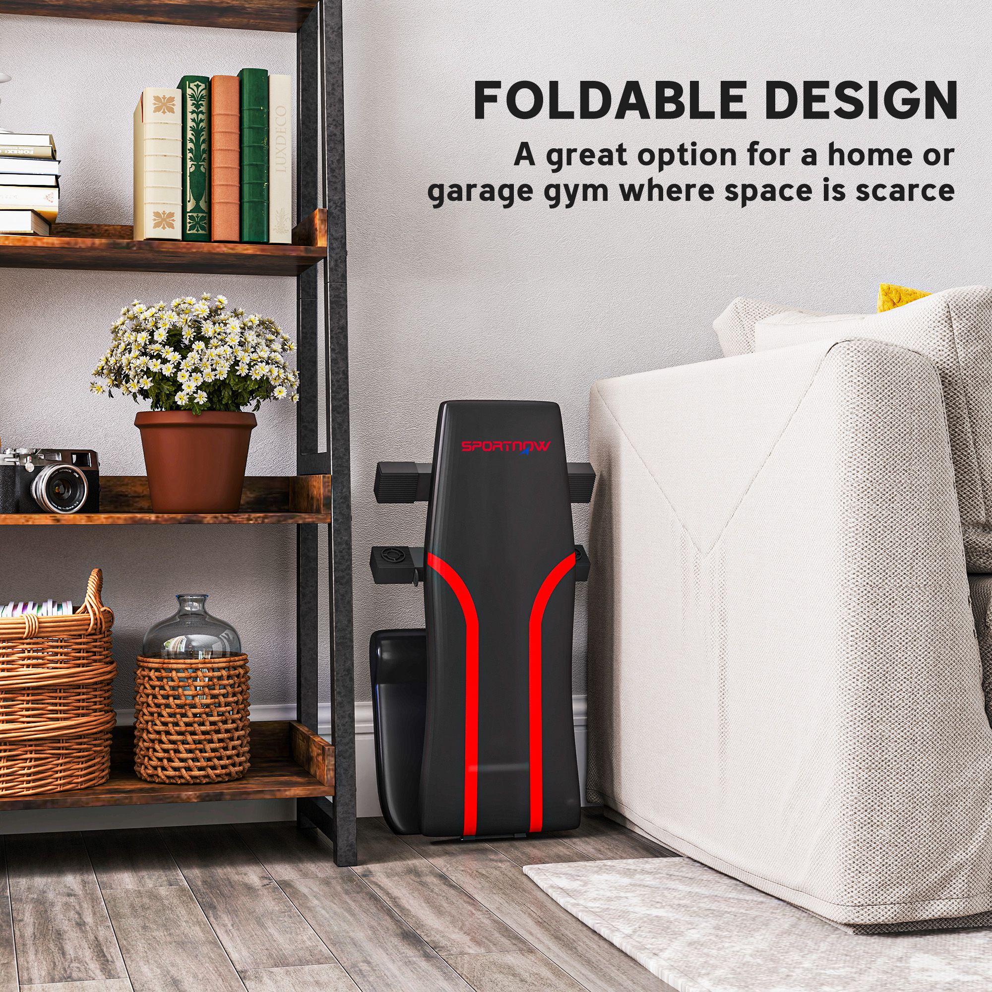 SPORTNOW Foldable Weight Bench with 6-Level Backrest, Leg Extension image 5