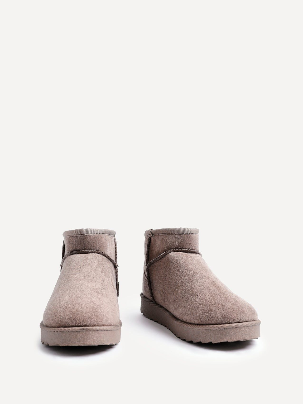 Linzi Ultra Mini Addy Mocha Faux Suede Faux Fur Lined Ultra Mini Ankle Boot image 3