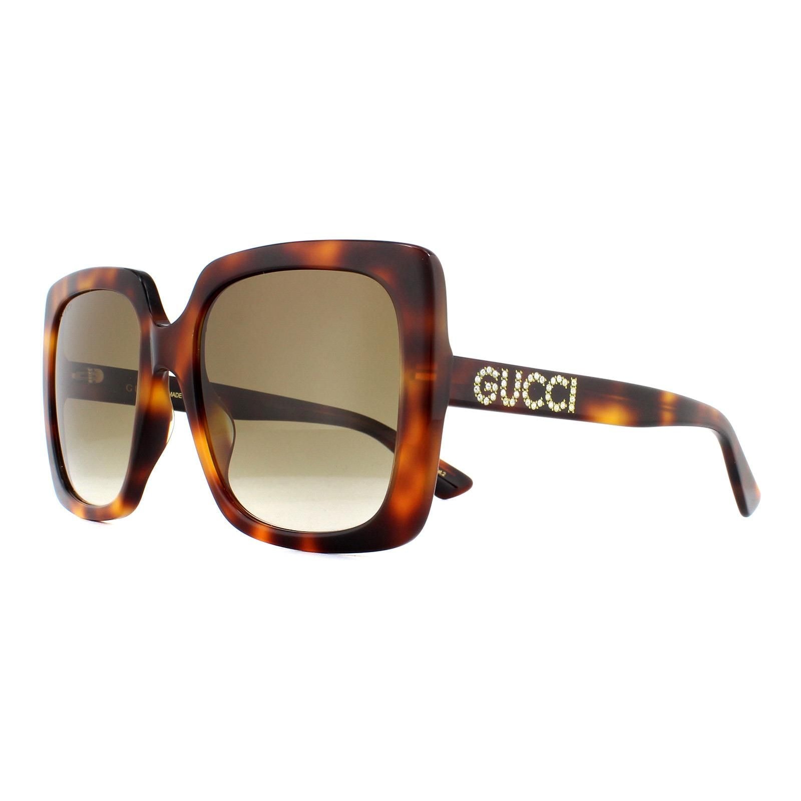 Gucci Square Havana Brown Gradient Sunglasses image 2
