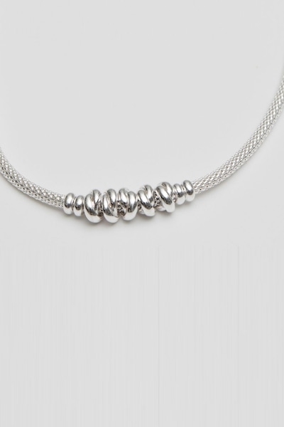 Simply Silver Recycled Sterling Silver 925 Love Knot Mesh Necklace