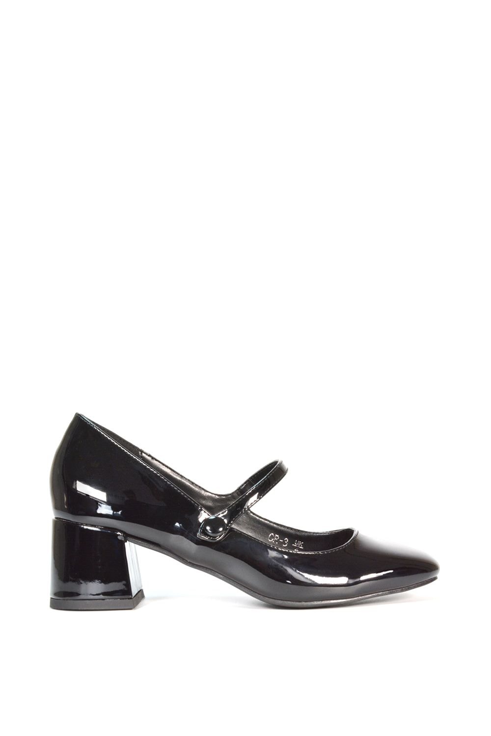 XY London 'Leneka' Mary Jane Low Block Heel Court Shoes