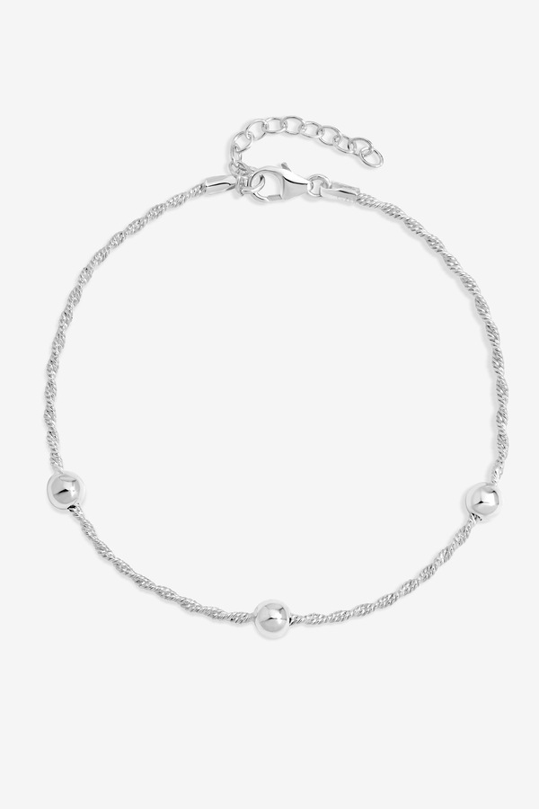 Simply Silver Sterling Silver 925 Polished Station Allway Bracelet