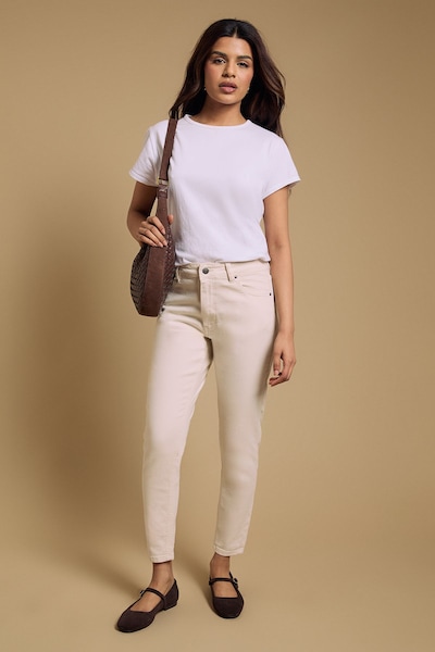 Dorothy Perkins Petite Comfort Stretch Skinny Jeans Ecru