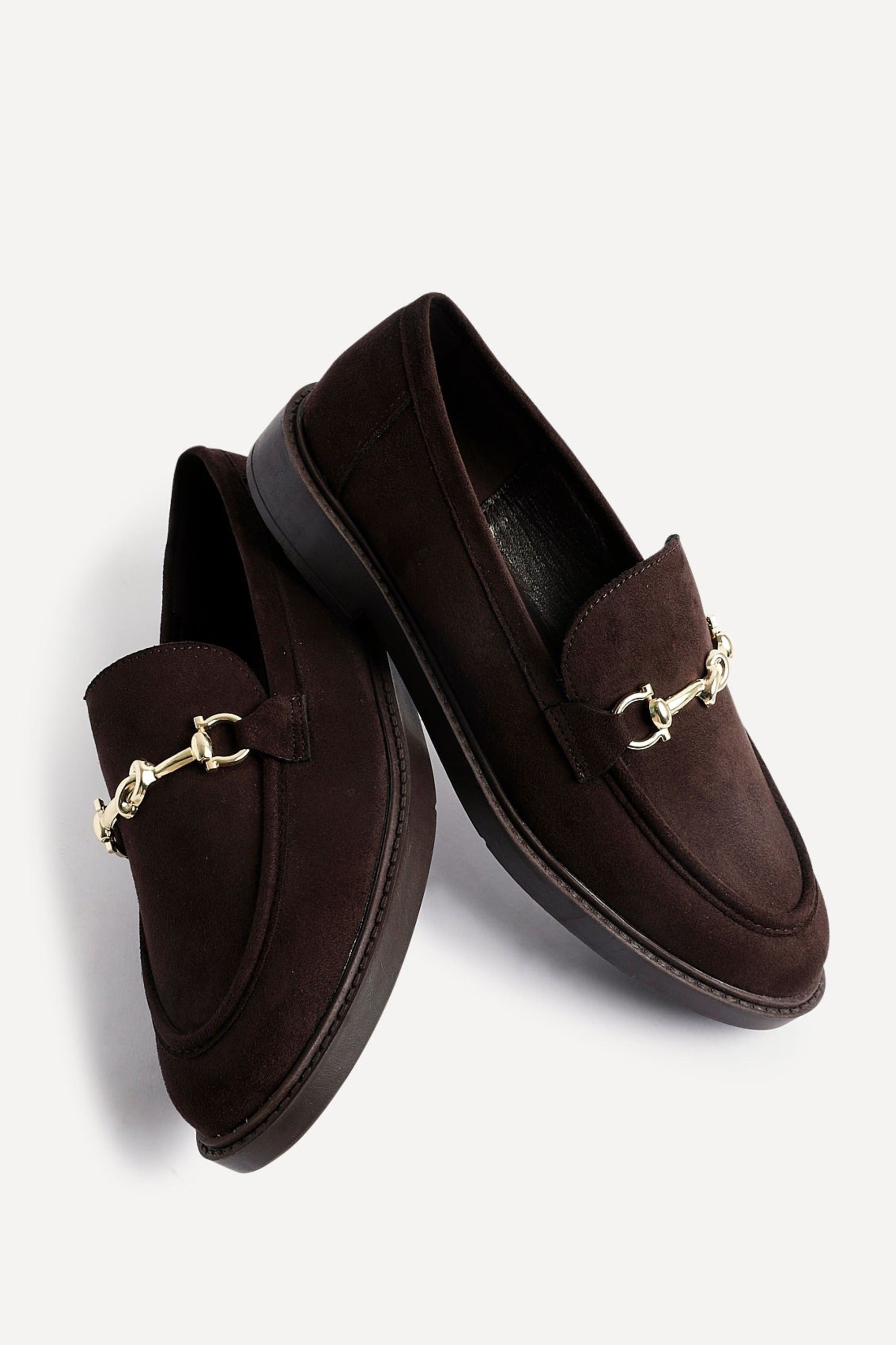 Linzi Elite Brown Faux Suede Loafer image 5
