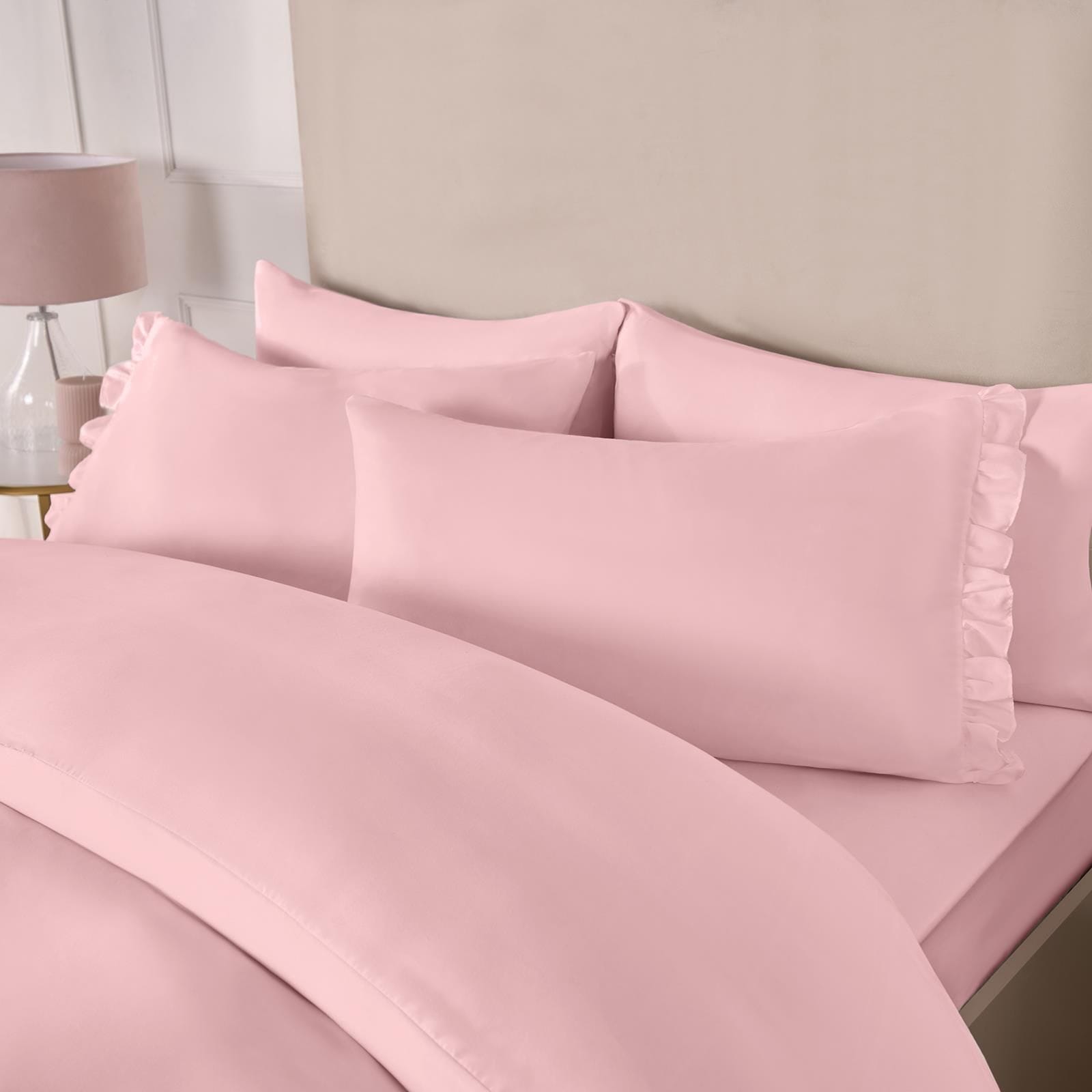 OHS Frill Edge Decor Duvet Cover with Pillowcase Bedding Set image 3