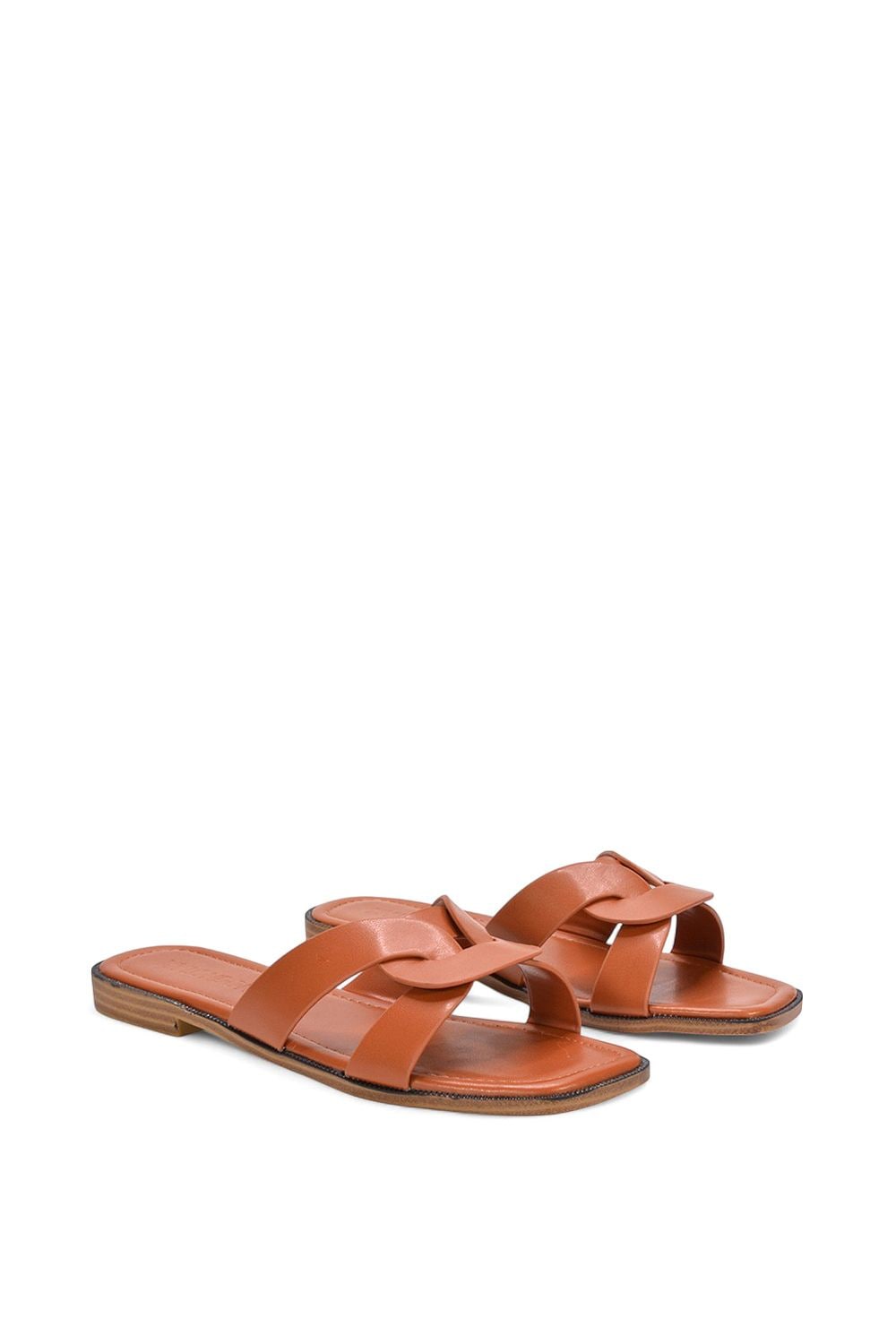 XY London 'Charley' Open Toe  Slip On Slider Sandals With Square Toe image 3