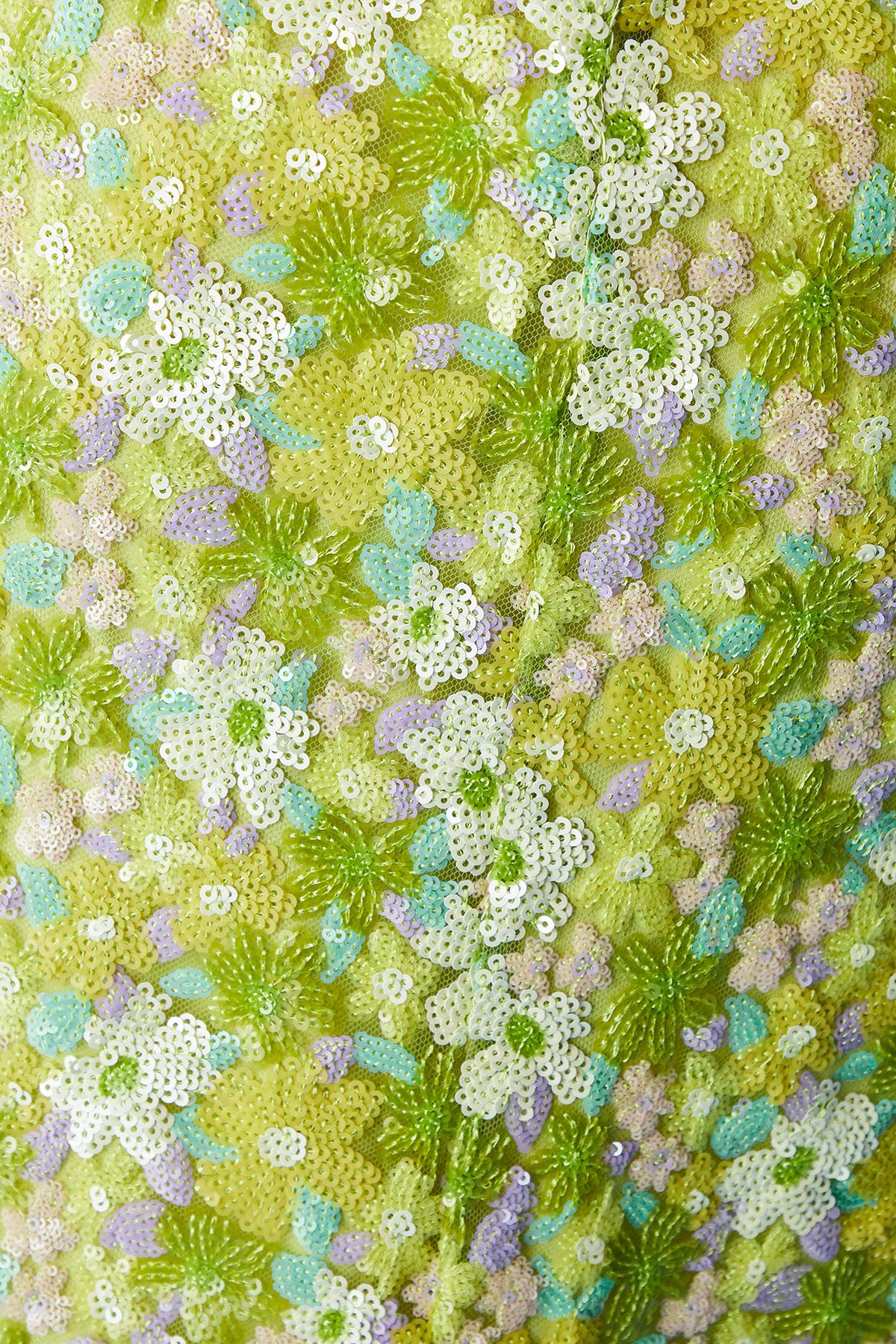 Coast Coast Muse Cross Neck Sequin Floral Midi Dress Green image 5