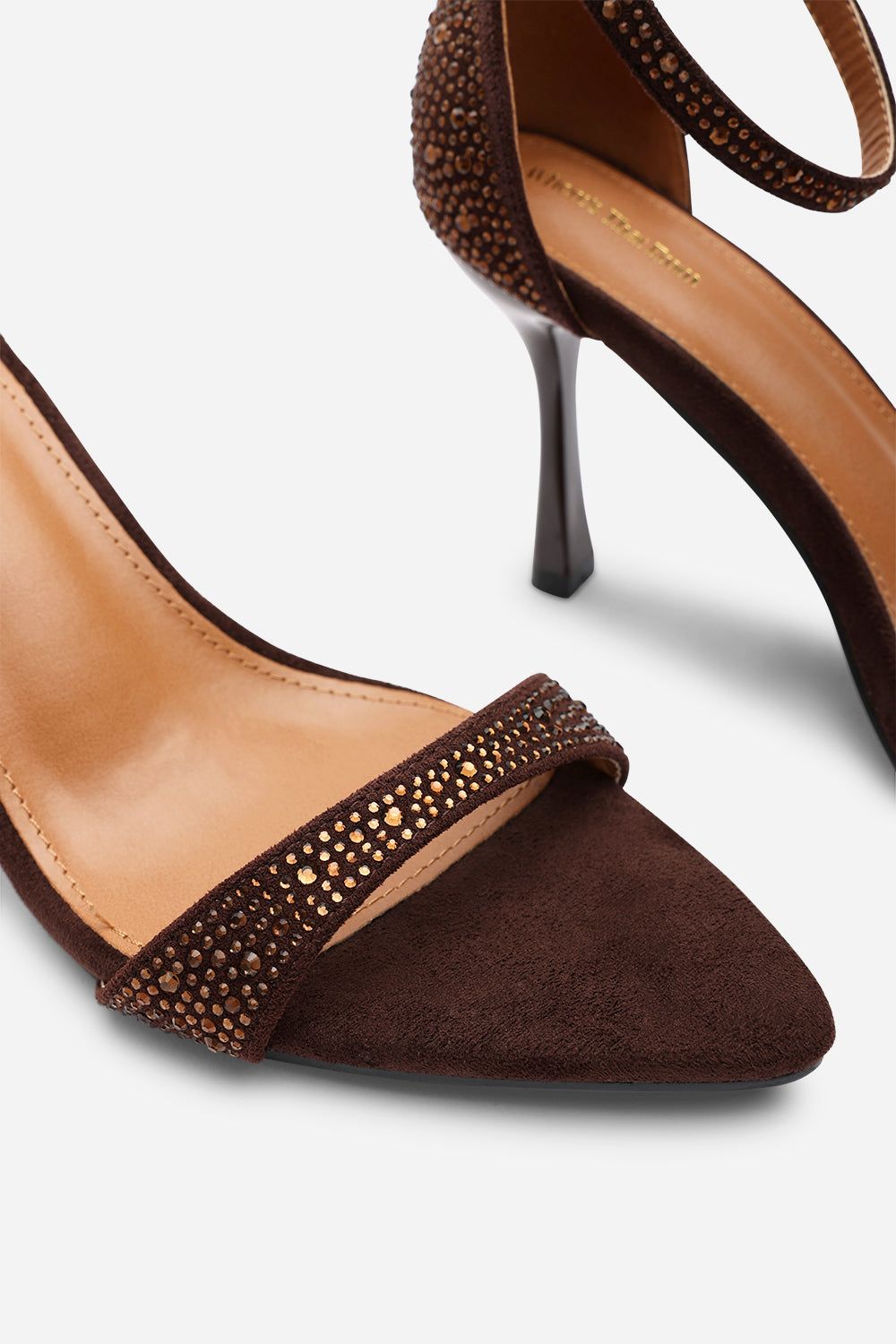 Where's That From 'Indira' Suede Sparkling Heeled Sandals With Buckled Ankle Strap image 5