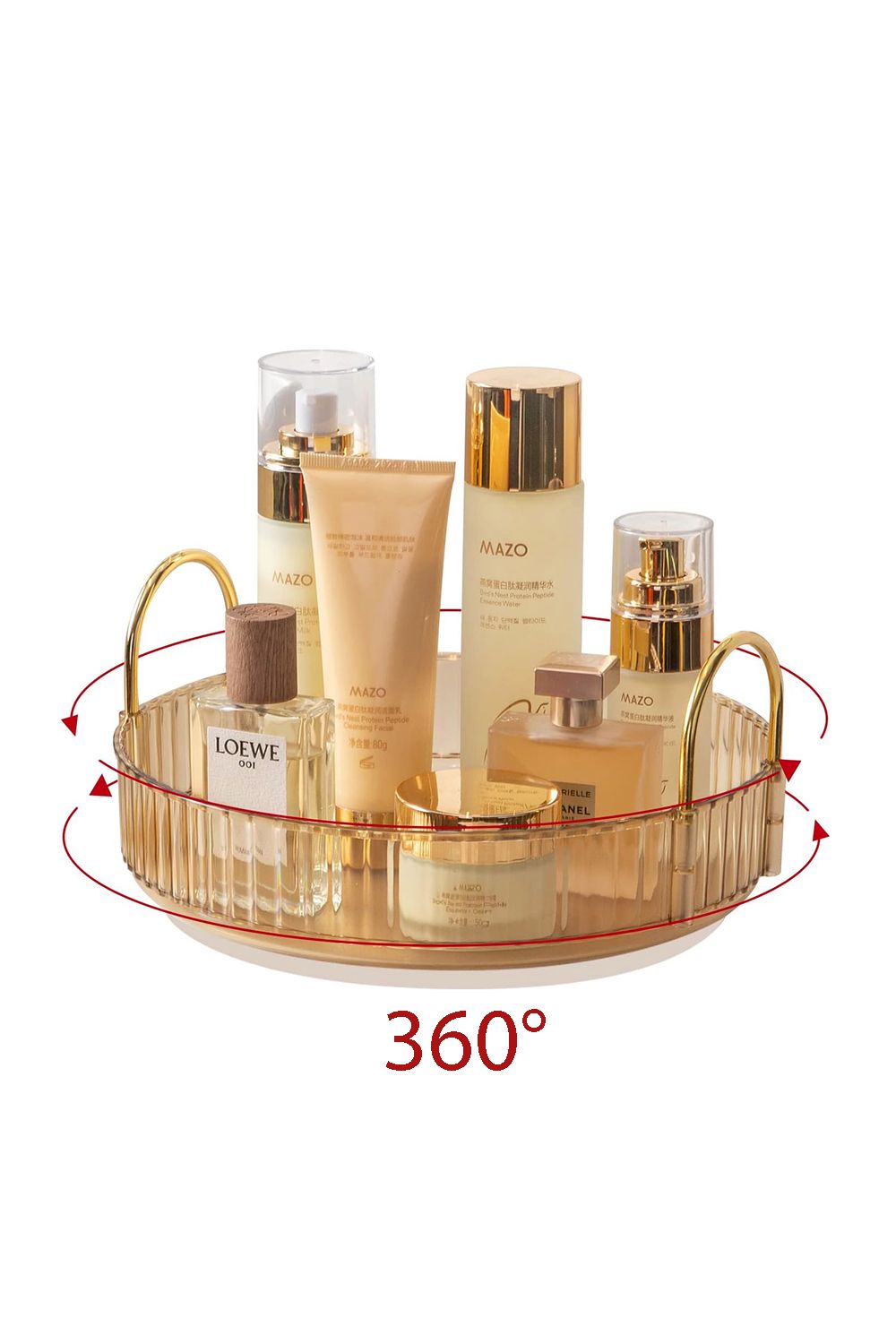 SHEONLY 360 Rotating Cosmetic Organizer Skincare Display Box, Bathroom Make Up Spinning Holder Rack, Multifunctional Box For Home Dormitory Office Bedroom image 4