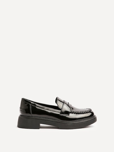 Linzi Direction Black Patent Chunky Loafer