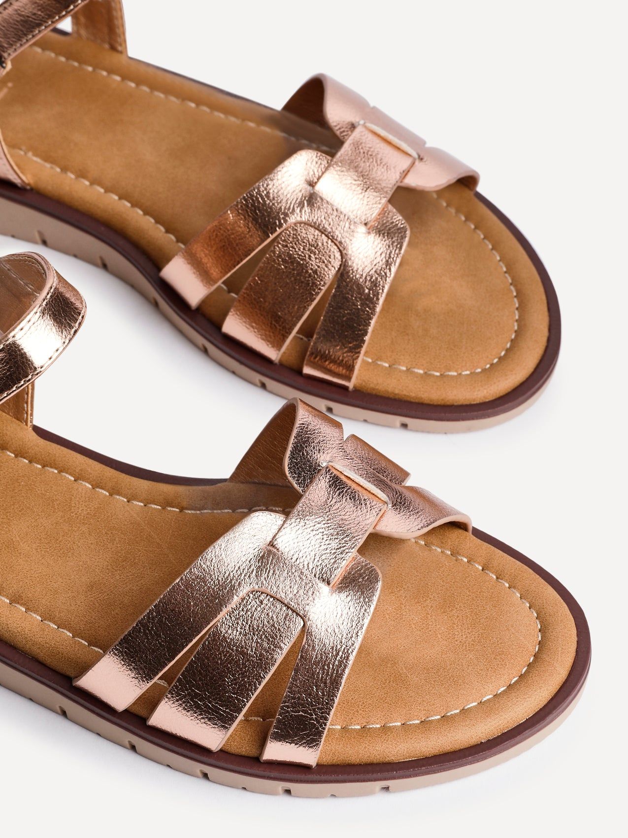 Linzi Twirl Wide Fit Rose Gold Sandals image 4