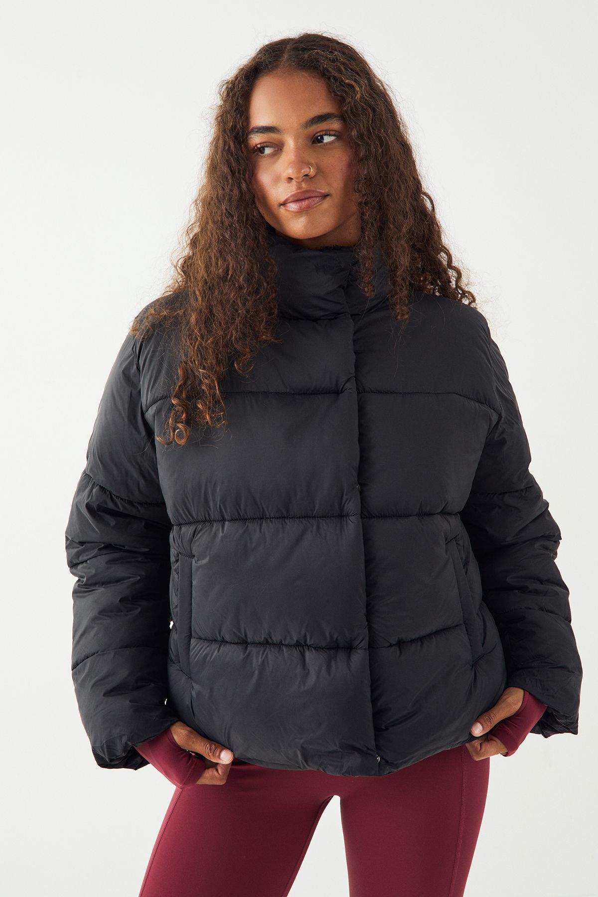 DSGN Studio DSGN Studio Sport Zip Through Puffer Coat Black image 4
