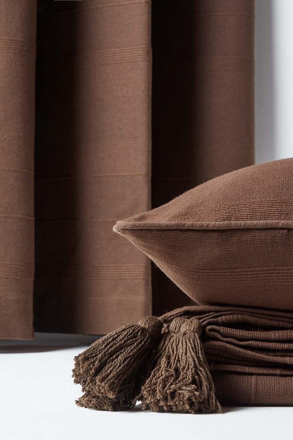 Homescapes Cotton Rajput Ribbed Cushion Cover image 5