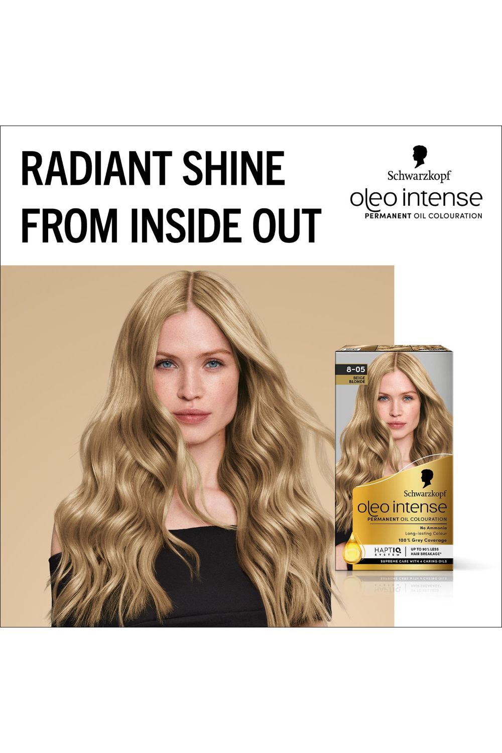 Schwarzkopf Oleo Intense 'Permanent Oil Colour Hair Dye' - 8-05 Beige Blonde image 2