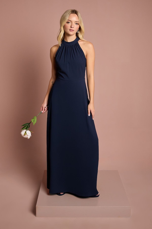 Coast Teen Coast Halterneck Bridesmaid Dress Navy