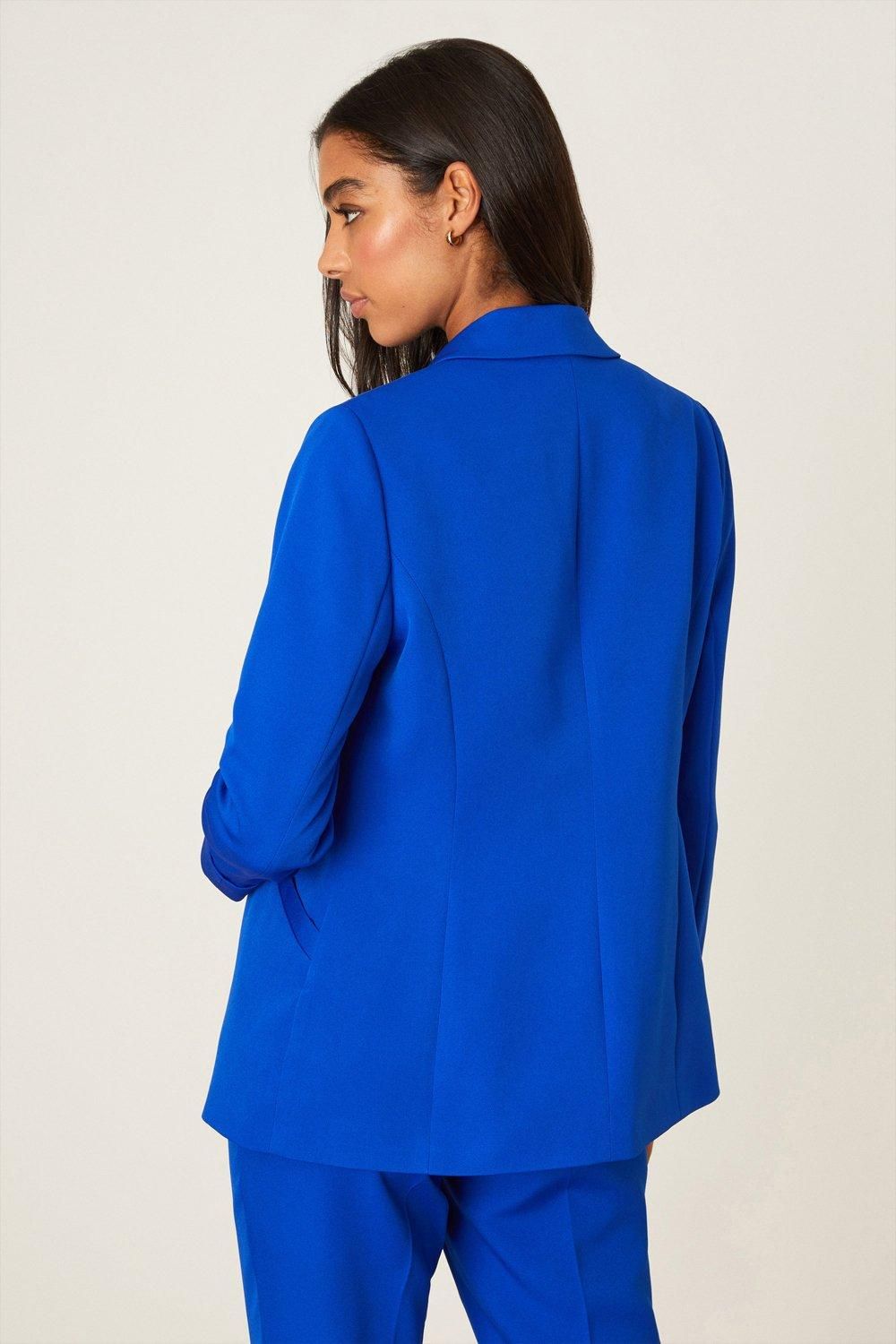 Dorothy Perkins Ruched Sleeve Blazer Cobalt image 3